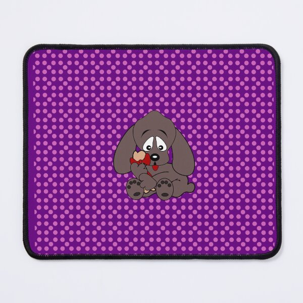 Item preview, Small dog on purple dots designed and sold by dedoma.