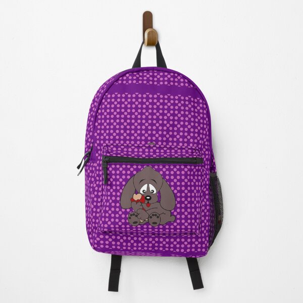 Item preview, Small dog on purple dots designed and sold by dedoma.