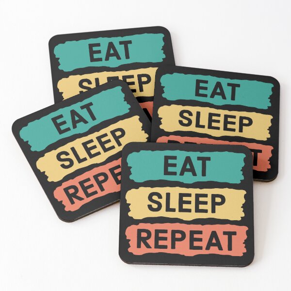 Item preview, "Eat Sleep Repeat" Design | Minimalist Apparel designed and sold by SimpliText.