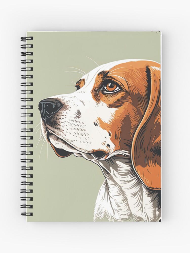 Chiot beagle, mini cahier spirale, 240 pages, Fr