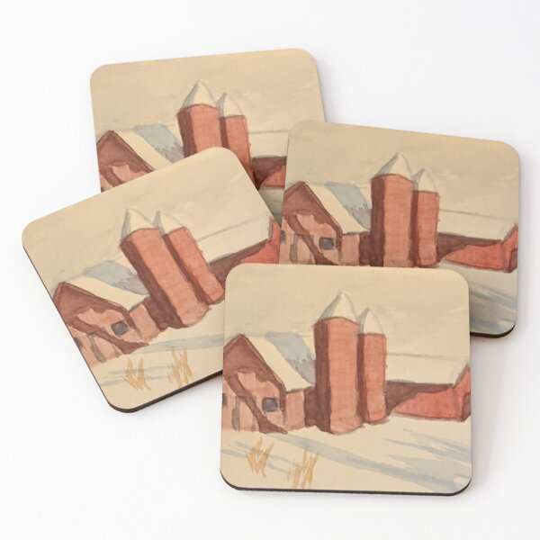 Item preview, Red Snowy Barn designed and sold by Nicole Hanson.