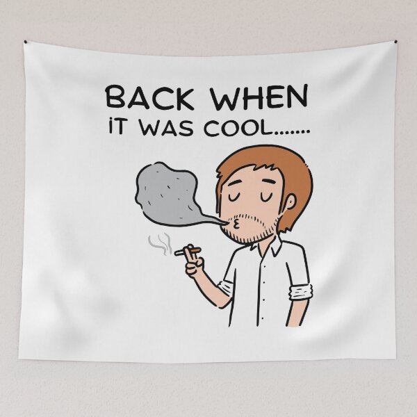 Item preview, Back When it Was Cool Guy Smoking designed and sold by mkzmerch.