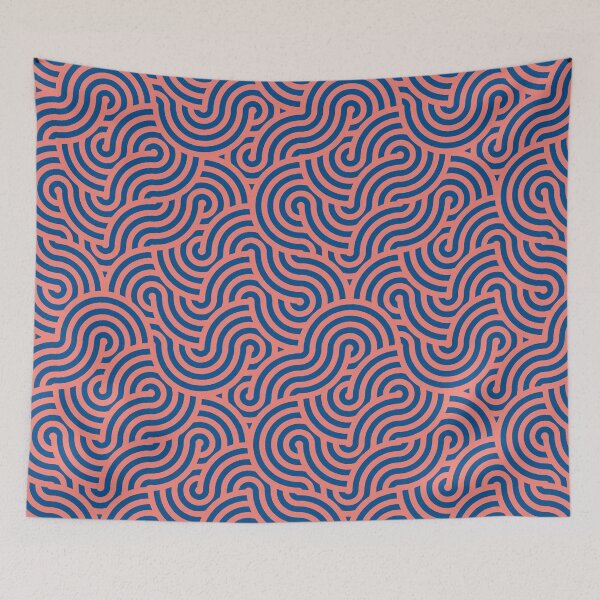 Item preview, SWIRL / Lychee and Cobalt designed and sold by danielcoulmann.