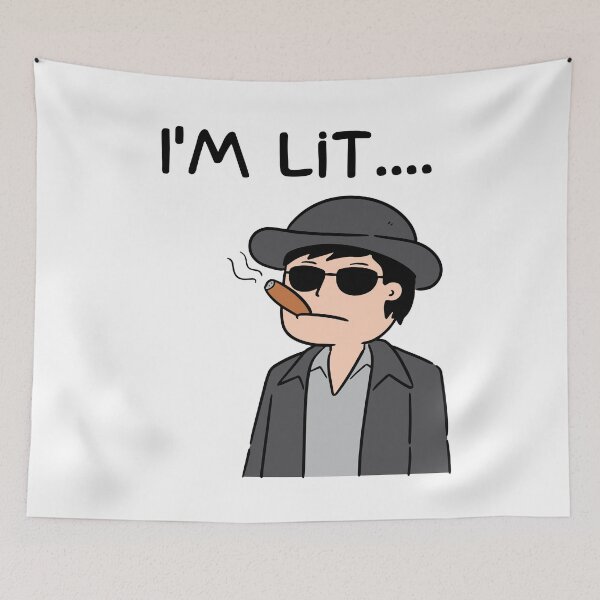 Item preview, I'm Lit Smoking Cigar Man  designed and sold by mkzmerch.