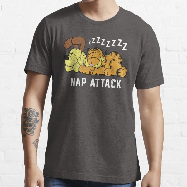 Garfield Odie Garfield Nap Redbubble T-Shirt Zzzz\