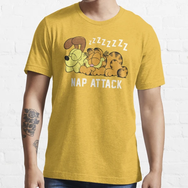 Garfield for Essential FifthSun Redbubble by Attack Odie Sale Nap T-Shirt Garfield | Zzzz\