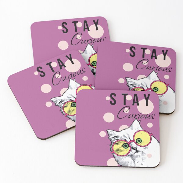 Item preview, Cat Stay Curious Coffee designed and sold by Popworks.