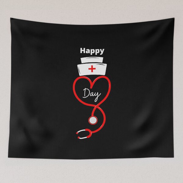 Item preview, Happy International Nurse Day, Funny Stethoscope Heart Red Gifts designed and sold by PrintOfi.