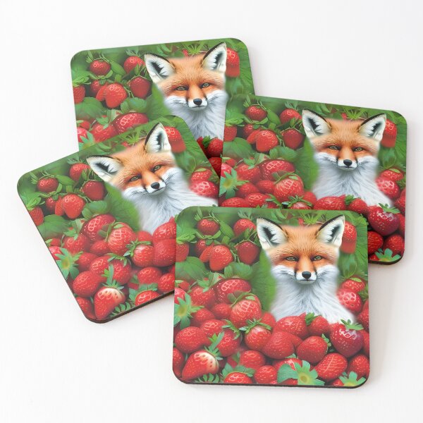 Item preview, Fox in Strawberry Patch designed and sold by Poetic Patterns Studio.