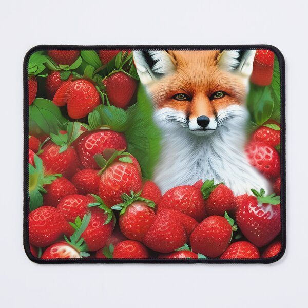 Item preview, Fox in Strawberry Patch designed and sold by Poetic Patterns Studio.