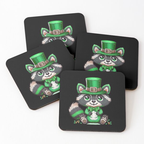 Item preview, Raccoon Leprechaun Funny Racoon Lover Shamrock St Patrick's Day designed and sold by SecretDicer.