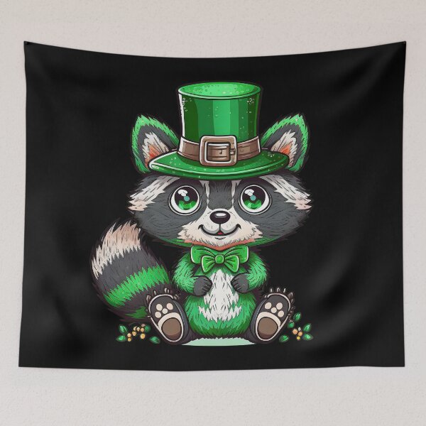 Item preview, Raccoon Leprechaun Funny Racoon Lover Shamrock St Patrick's Day designed and sold by SecretDicer.