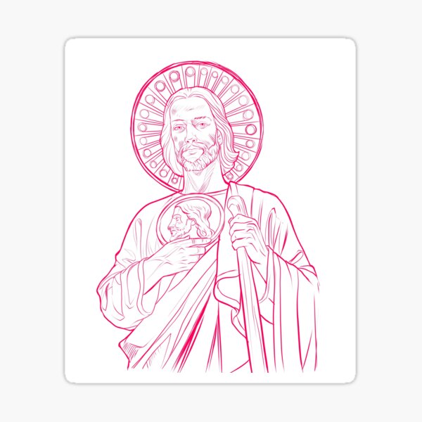 Saint Jude Sticker by Tonbbo