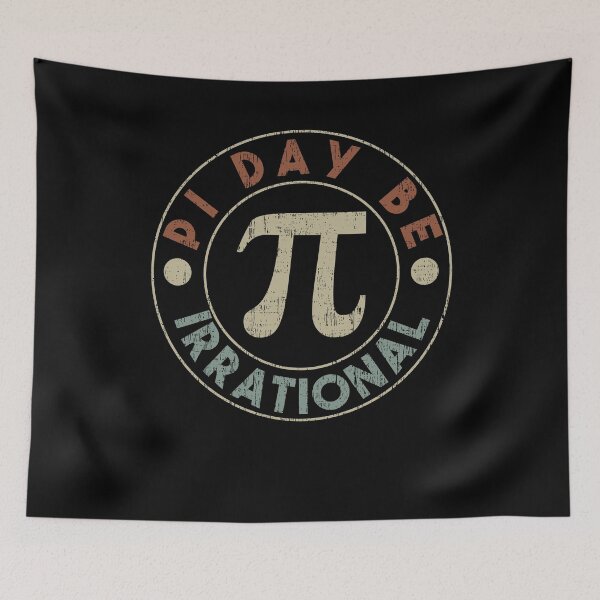 Item preview, Funny Pi Day Be Irrational Retro Vintage Math Geeks designed and sold by MacAndMoose.