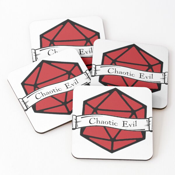 Item preview, chaotic evil d20 designed and sold by PaperCactusInk.