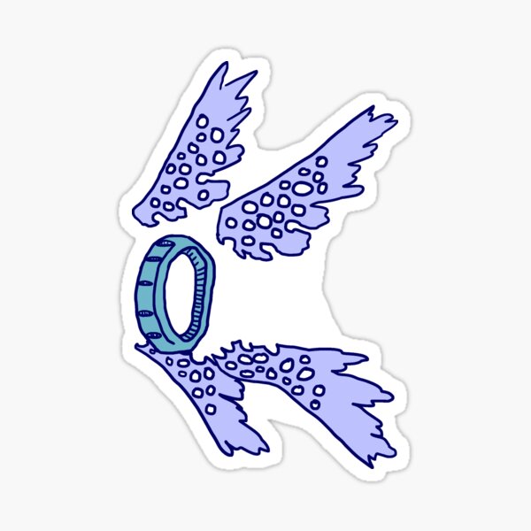 Ange Ophanim bleu Sticker Sticker