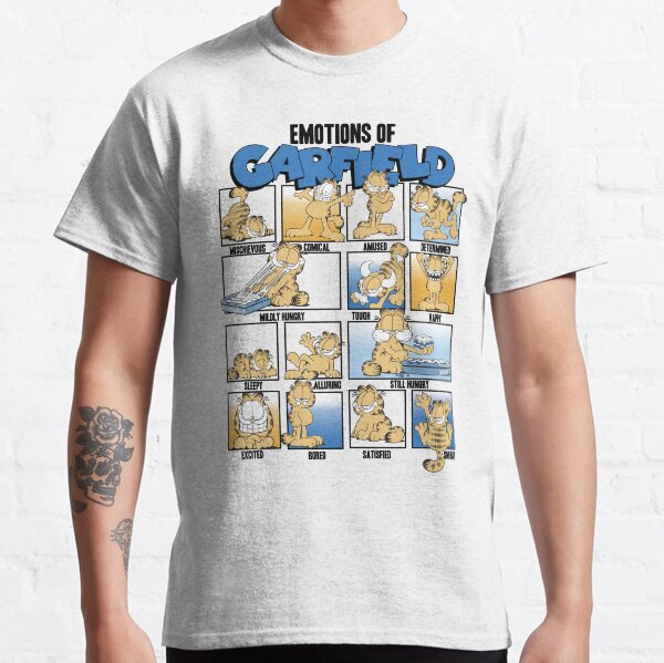 Garfield Emotions Of Garfield Blue Grid Classic T-Shirt