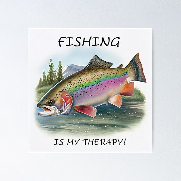 Fishing Rainbow Trout Birthday Card