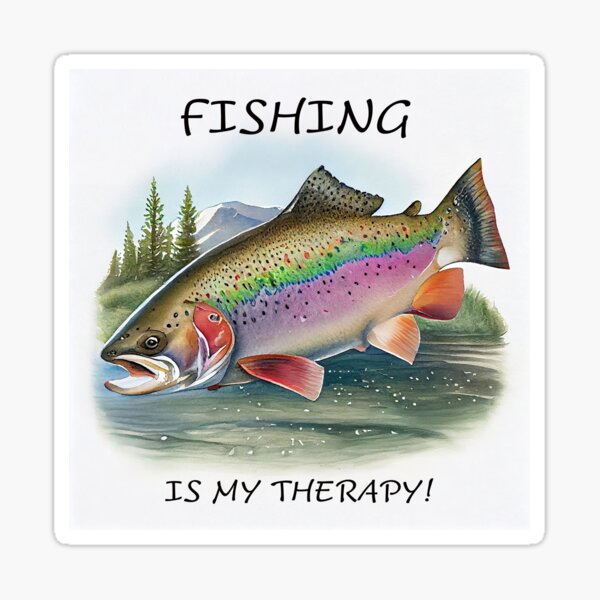 Happy Birthday Rainbow trout fish watercolor for her Sticker for Sale by  Danielleroyer