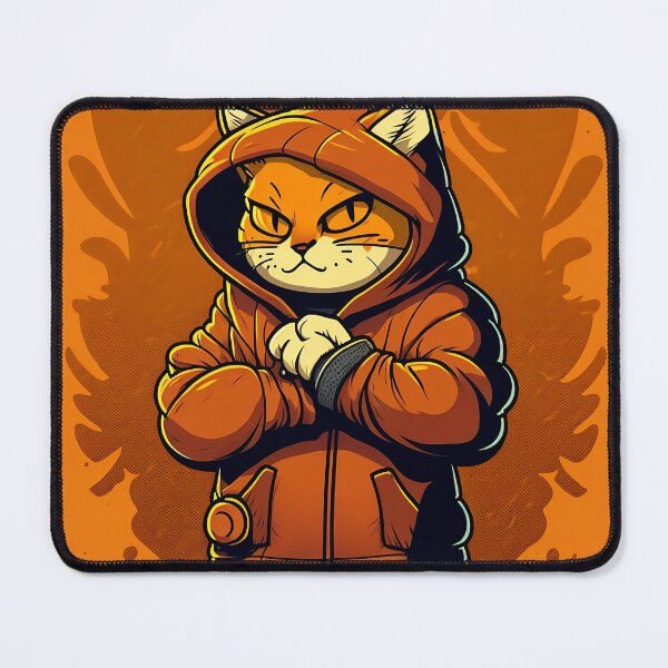 Item preview, Orange Cat With Hoodie Cartoon Style designed and sold by EnzoZs.