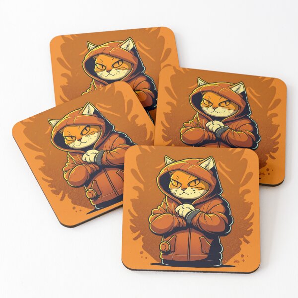Item preview, Orange Cat With Hoodie Cartoon Style designed and sold by EnzoZs.