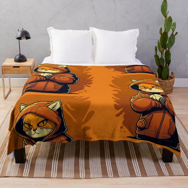 Item preview, Orange Cat With Hoodie Cartoon Style designed and sold by EnzoZs.