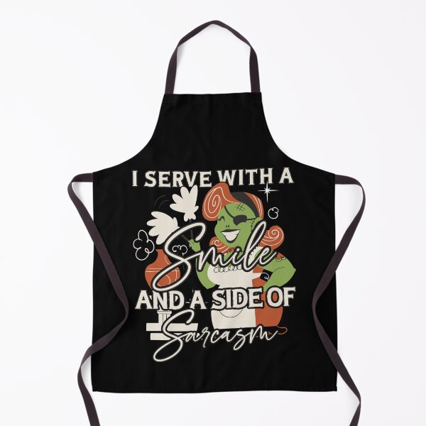 Item preview, I serve with a smile and a side of sarcasm - funny for waiters and food lovers designed and sold by PECCATOR.