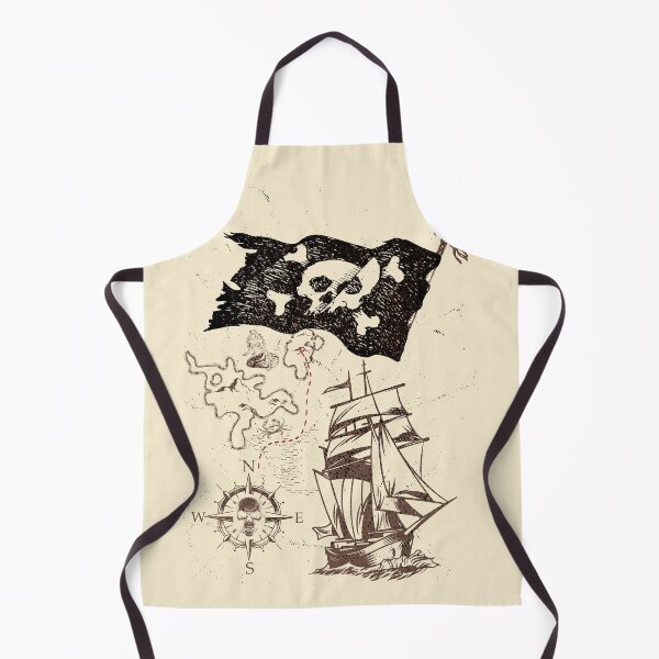 Item preview, Pirate Map - Jolly Roger - Ship - Treasure - Booty - Black Flag - Compass - Sailing designed and sold by ViTee Design.