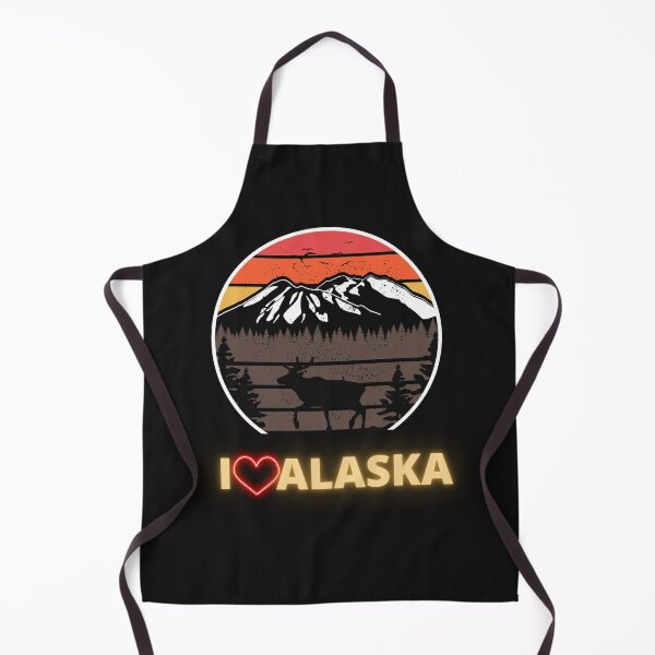 Item preview, Alaska Usa I Love Alaska Mountains Neon Retro Sunset designed and sold by FreeMind-Design.