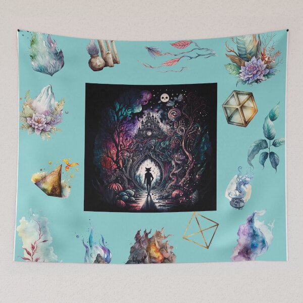 Item preview, DARK AND MYSTICAL WONDERLAND ON AQUA designed and sold by ORIGENcreate.