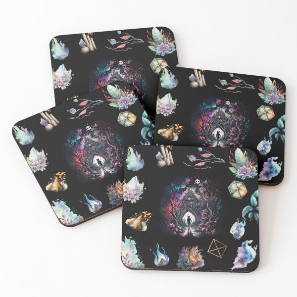 Item preview, DARK AND MYSTICAL WONDERLAND ON BLACK designed and sold by ORIGENcreate.