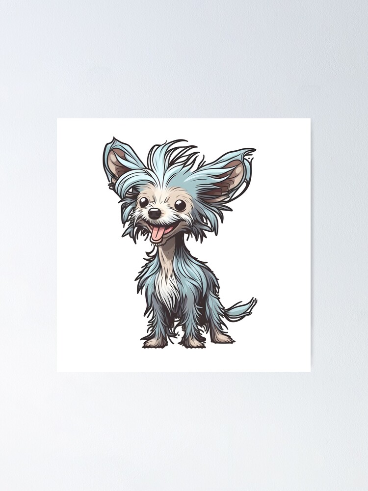 Chinese crested powder puff cute dog