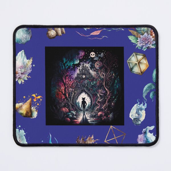 Item preview, DARK AND MYSTICAL WONDERLAND ON BLUE designed and sold by ORIGENcreate.