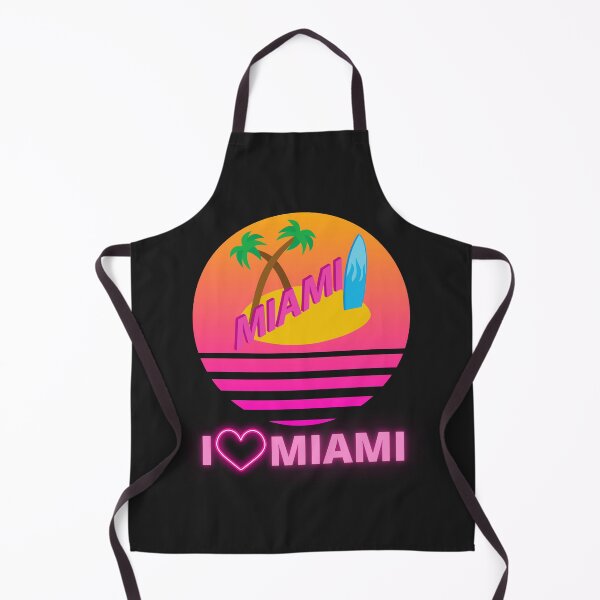 Item preview, I Love Miami Floryda USA Palm Trees Neon Retro Sunset designed and sold by FreeMind-Design.