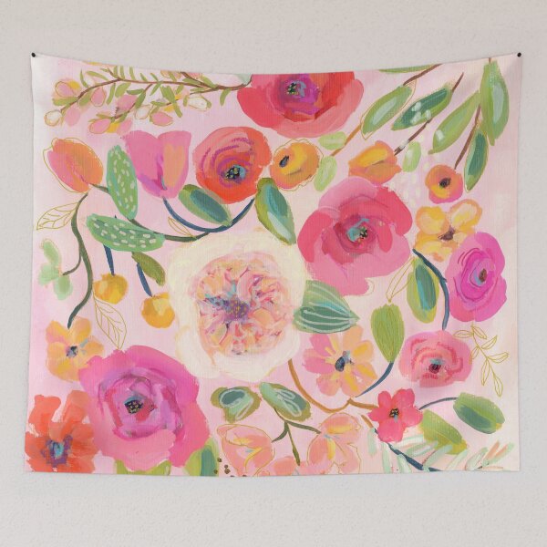 Item preview, Pink Floral Art Print designed and sold by Suzanne Allard Design.