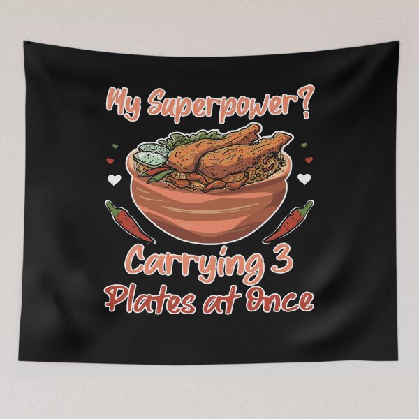 Item preview, my superpower? carrying 3 plates at once - funny for waiters and food lovers designed and sold by PECCATOR.