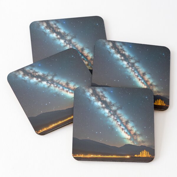 Item preview, Awe-Inspiring View: Andromeda Galaxy Over a Beautiful Nighttime Landscape designed and sold by D3monic.