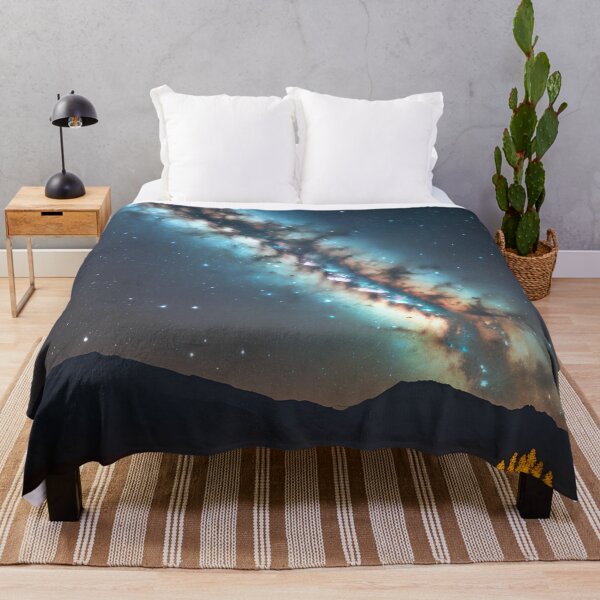 Item preview, Awe-Inspiring View: Andromeda Galaxy Over a Beautiful Nighttime Landscape designed and sold by D3monic.