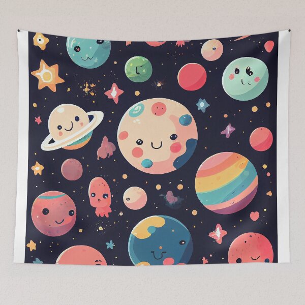 Item preview, Cute planets Pattern designed and sold by CutePatternsRB.