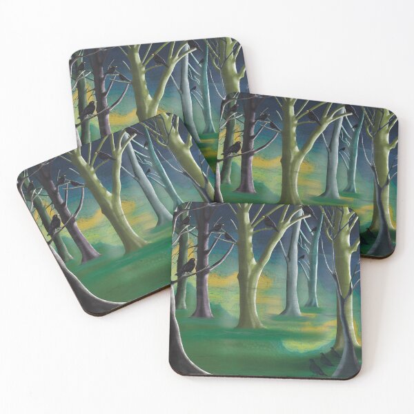 Item preview, Blackbird Forest with Pigeon Guests designed and sold by KateVanFloofno1.