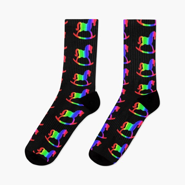 Item preview, Rainbow Rocking Horse Silhouette  designed and sold by Deborah Camp.
