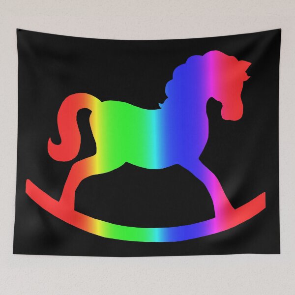 Item preview, Rainbow Rocking Horse Silhouette  designed and sold by Deborah Camp.