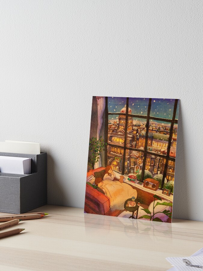 Thumbnail 1 of 2, Art Board Print, Little Moment #344 designed and sold by puuung1.