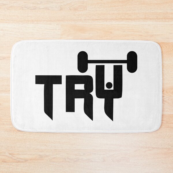 Item preview, Try Workout fitness lifestyle lettering designed and sold by gabicoutodesign.