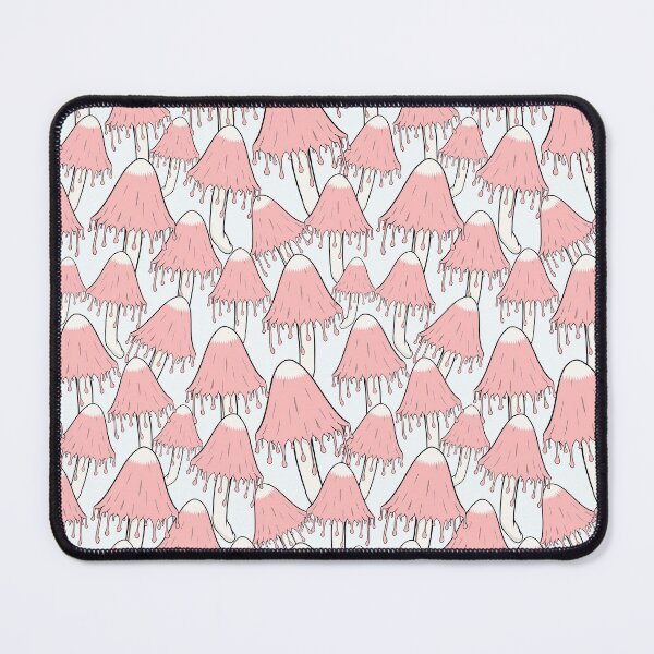 Item preview, Pink Creepy Dripping Mushroom Field Pattern designed and sold by CreativeDraws42.