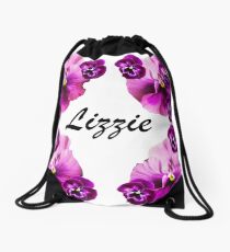 Personalised flowers Drawstring Bag