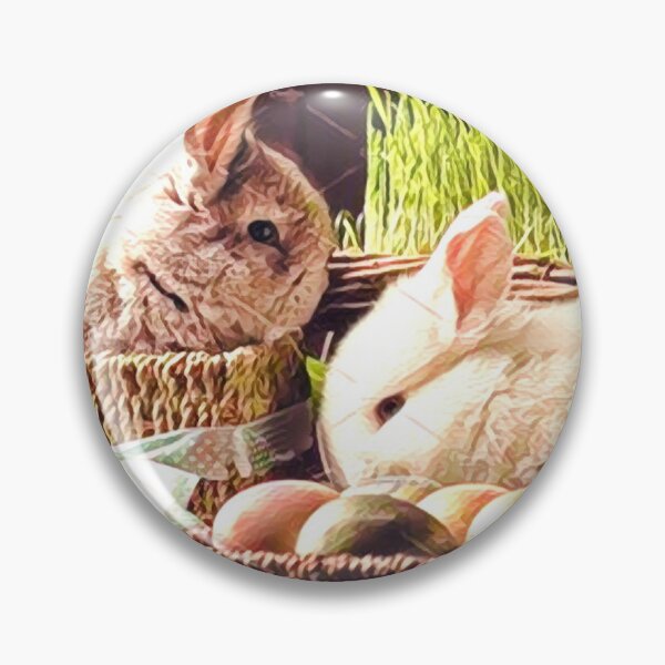 Item preview, Big fluffy bunny with gifts and spring symbolism. designed and sold by CreatTInfinity.