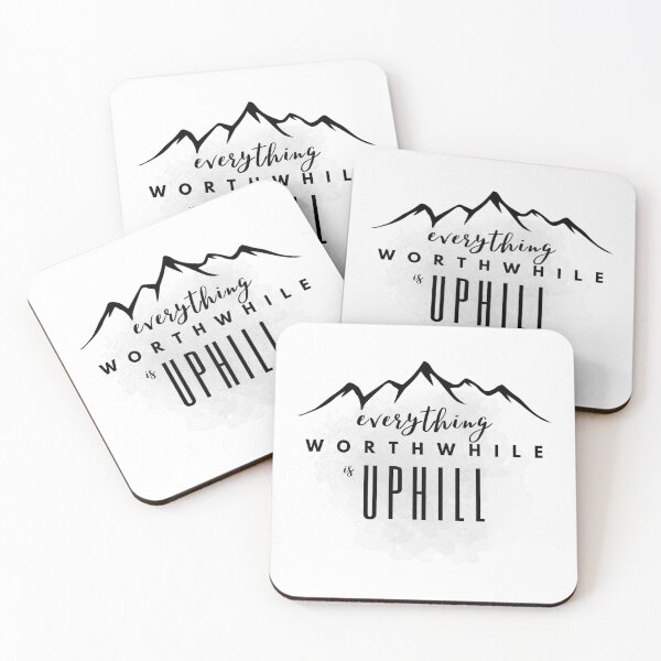 Item preview, Everything Worthwhile is Uphill designed and sold by ringandsing.
