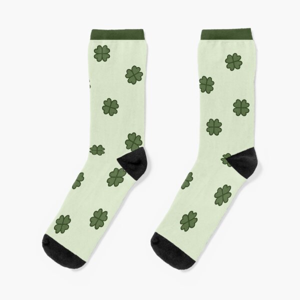 Item preview, Green Lucky Clover Socks designed and sold by markeralchemy.