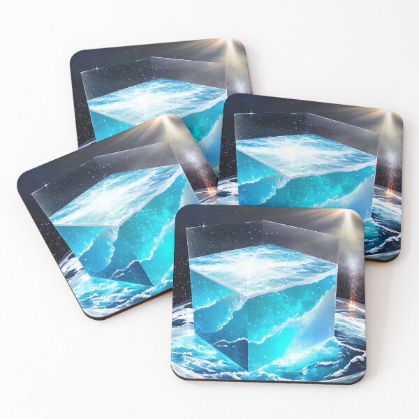 Item preview, A Cosmic Icy Wonderland: A Galaxy Trapped in a Crystal Ice Cube designed and sold by D3monic.